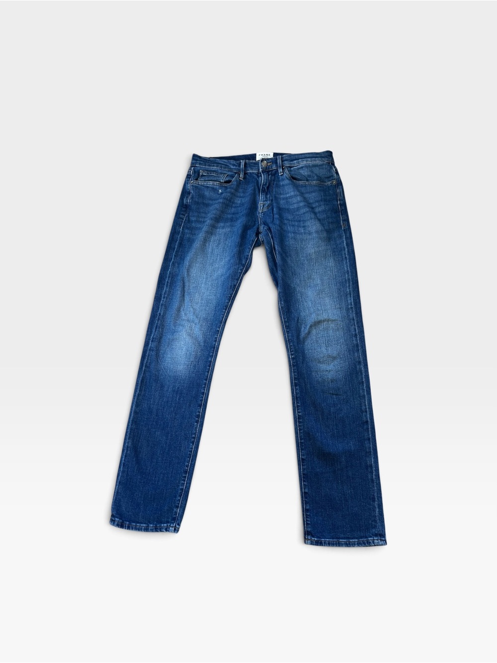 Frame Denim Men's Dark Blue Straight-Leg Jeans